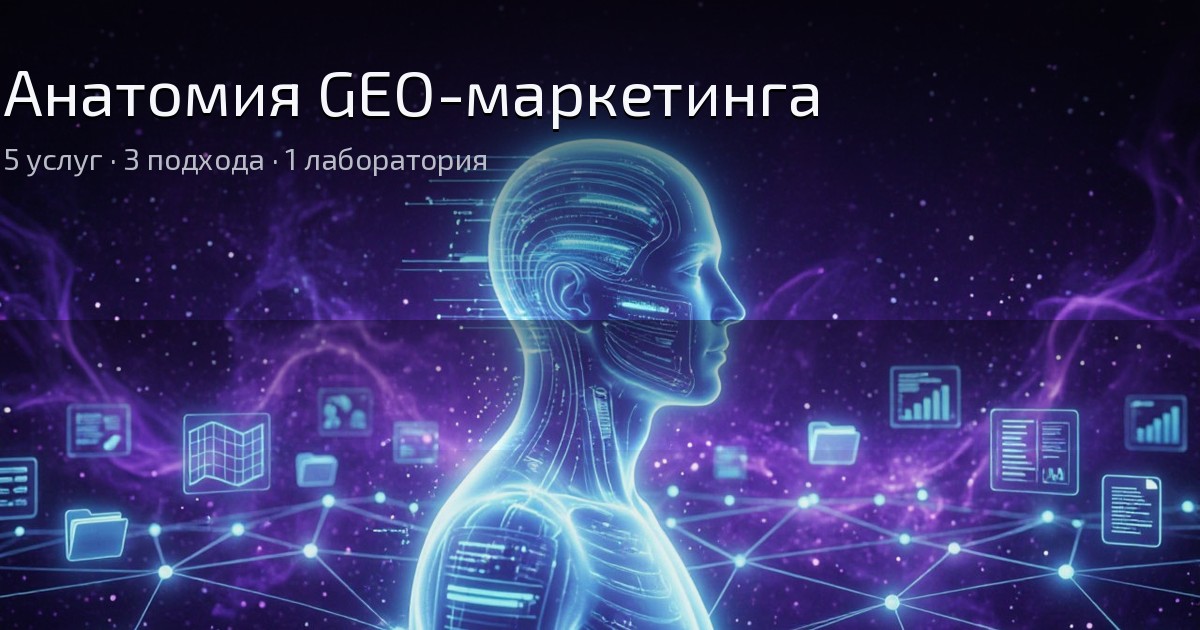 Обложка статьи: Анатомия GEO-маркетинга: 5 услуг, 3 подхода, 1 лаборатория