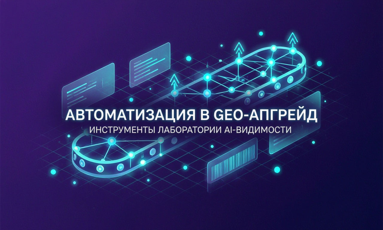 Обложка статьи: автоматизация в GEO-апгрейд: какие инструменты мы используем