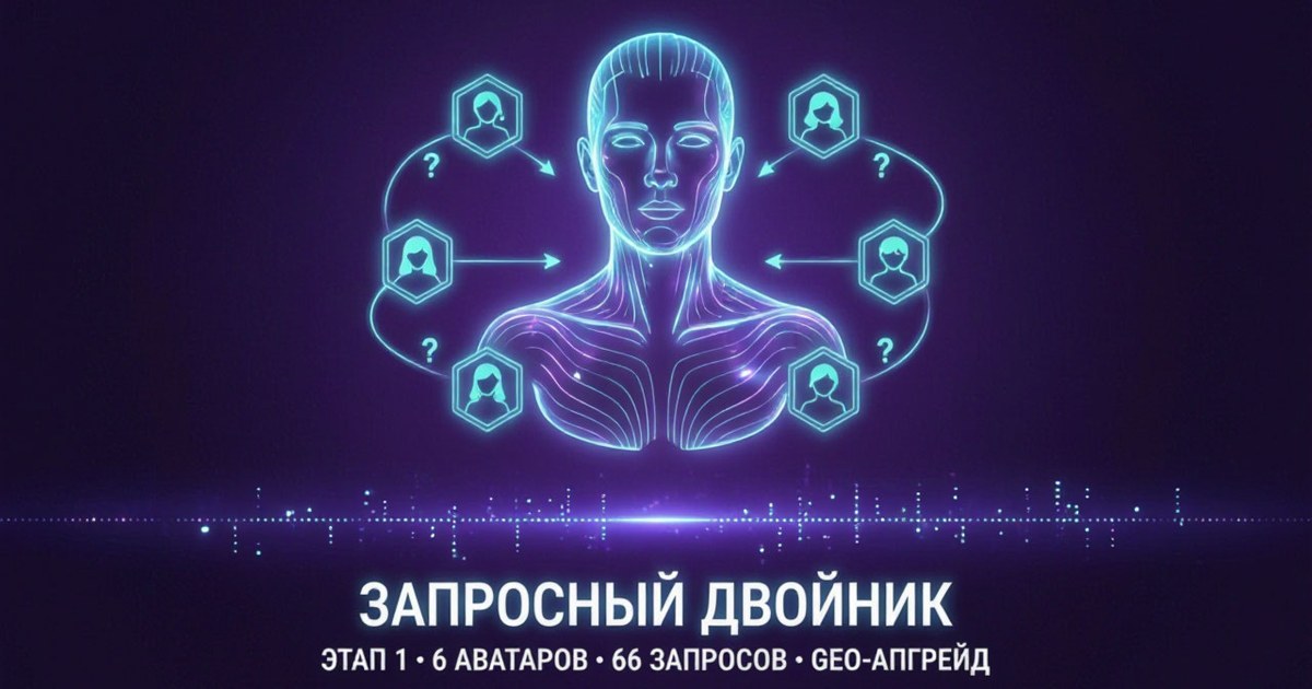 Обложка статьи: аудит на себе. этап 1: как мы собрали запросный двойник — 6 аватаров и